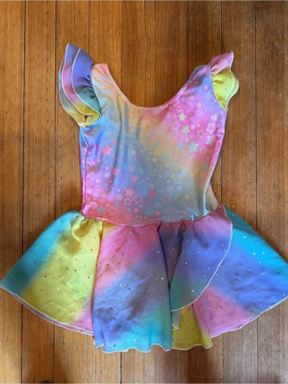 GirlsRainbow Star Dance Costume - Size 8-10